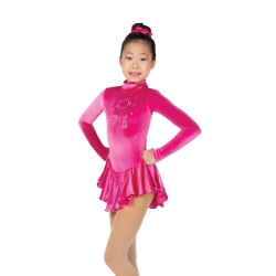 Jerrys Childrens Crystal Critters Ice Skating Dress: Kitty on Deep Pink (170)