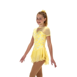 Jerrys Daffodils in the Snow Ladies Figure Skating Dress