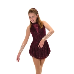 Jerrys Ladies Daybreak Ice Skate Dress: Wine Glow