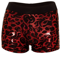 Flame Red Childrens Hot Pants
