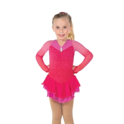 Jerrys Childrens Fuchsia Fire Figure Skating Dress