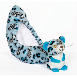 Critter Tail Ice Skate Blade Cover - Blue Leopard