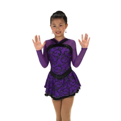 Jerrys Childrens Jet & Jacaranda Ice Skating Dress