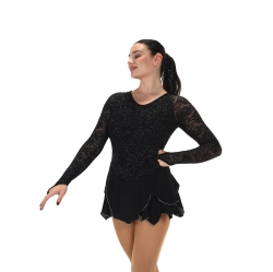 Jerrys Lace Lives On Ladies Ice Skating Dress: Jet Black