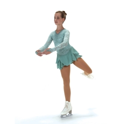 Jerrys Lace Lives On Ladies Ice Skating Dress: Willow Green