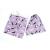 Purple flannel ice skate boots drawstring bags