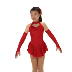 Jerrys Childrens Opera Gloves Ice Skating Dress-Ruby Red