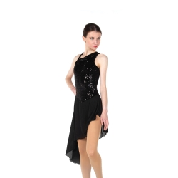 Jerrys Ladies Sequin Chasse Ice Dance Dress: Jet Black (106)