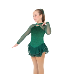 Jerrys Girls Ice Skate Shimmer Dress: Emerald Green (179)