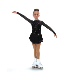 Jerrys Childrens White Knight Ice Skating Dress Black Night