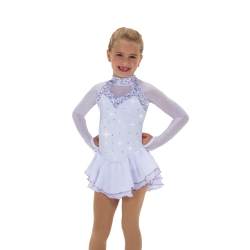 Jerrys Childrens White Knight Competition Ice Skating Dress Snow White